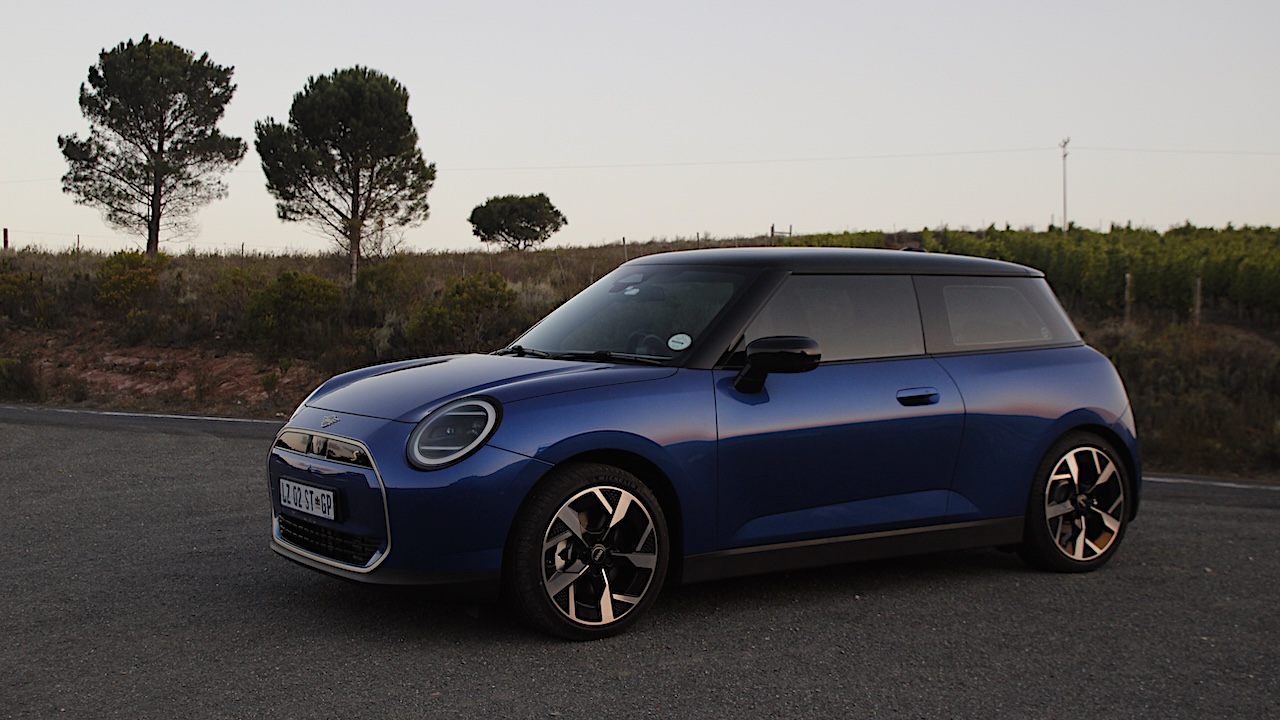 The sun sets on the MINI Cooper SE
