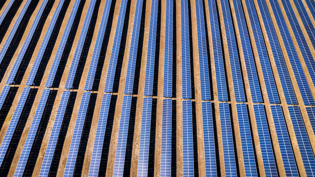 A multitude of solar panels