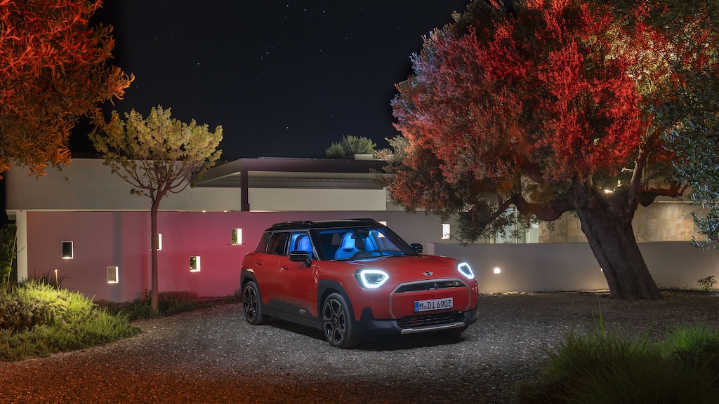MINI Aceman in garden at night